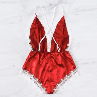 China Women's plain backless sexy erotic lingerie women's sexy babydoll lingerie sex jumpsuit Spandex pajamas lingerie for sale