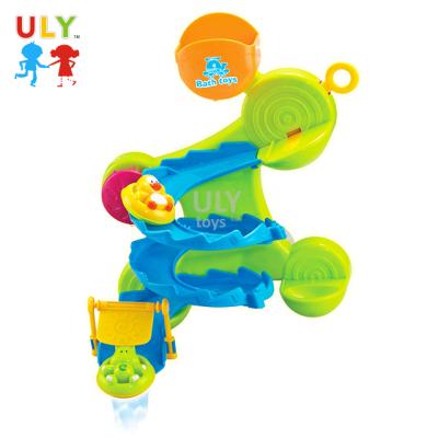 China Made of Bath Slippery Surfing Toy Fun Bathing Slide Baby Safety Water Swimming Bath Toys Classic Track Slides for sale