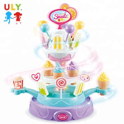 China Cartoon Toys 2021 Educational Kids Food Set Toys Children Pretend Play Candy Machine Toy Surprise Lollipop Toy Candy Set for sale