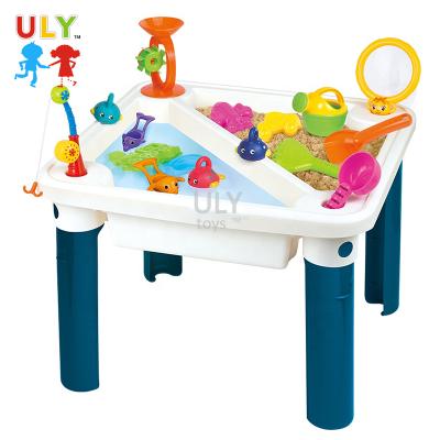 China Made Of Quality ABS Material Kids Water Play Table Sand Beach Toys Kids Summer Toys Diy Assembly Table Beach Sand Toy Set for sale