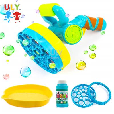 China Tasteless Automatic Electric Bubble Maker Gun for Kids Battery Operated Bubble Toy Fun Summer Outdoor Activity Bubble Maker for sale