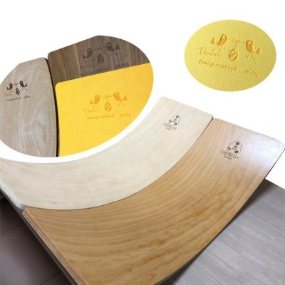 China Sense Training Kids Wooden Balance Board Shimmy Balance Board Yoga Fitness Balance Board with Felt Layer for sale