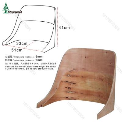 China Modern eucalyptus plywood frame for dinner chair with armrest, new design dinner chair plywood frame, factory stock chair plywood frame for sale