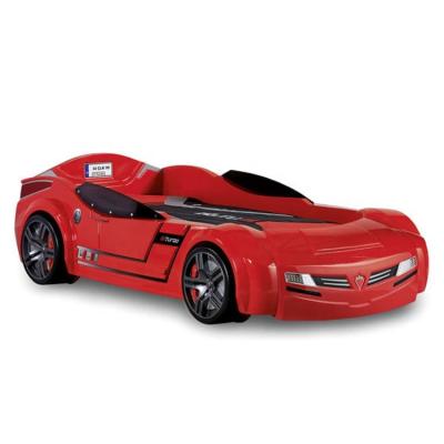 China Traditional Wholesale ABS Plastic Kids Children's Grand Racing Car Bed Double With Led Light With Speaker For Boys for sale