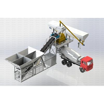 China Building Material Shops HZS75 Electric Mixing Plant Concrete Batching Machine for sale