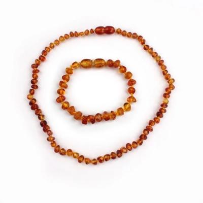 China 33-38cm High Quality Baltic Amber Mola Necklace Bracelet Set Pleochroic/Pleochroism Baby's Toy for sale