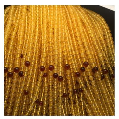 China High Quality Polishing Amber Beads Yellow Natural Factory Outlet Baltic Amber Russian Amber Beads 5-6mm Diameter for sale