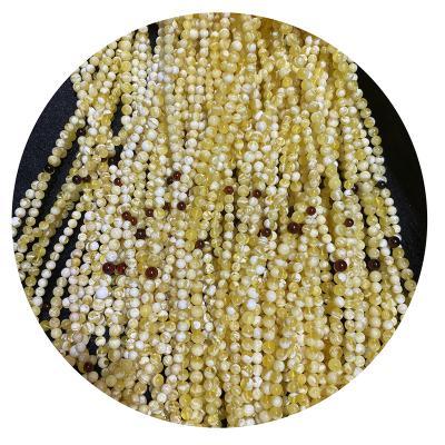 China High Quality Polishing Russian Amber Beads The Factory Outlet Natural Natural Baltic Amber Gold White Amber Bead is 8-10mm for sale