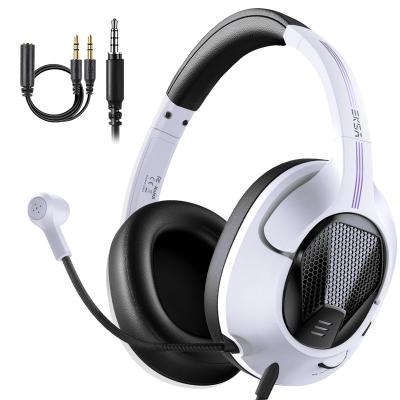 China Friendly Earphone Glass Memory Protein Leather Earmuffs Mute Unmute Desktop Earphone Cable Gaming Headset Headset for sale