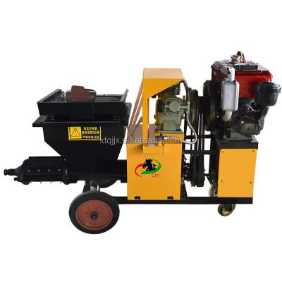 China Mortar Machine QIJI Diesel Mortar Machine Cement Spray Plaster Plastering Machine High Quality And Cheap Price for sale