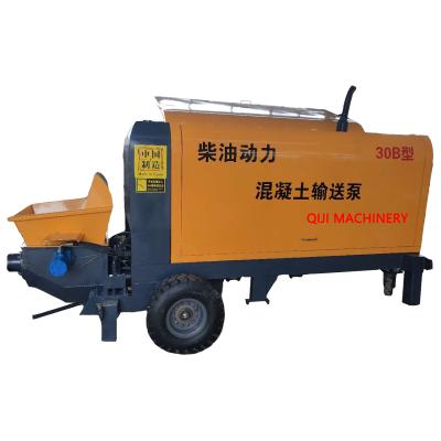 China Engineering construction of large-particle diesel concrete pump and mortar pump for sale