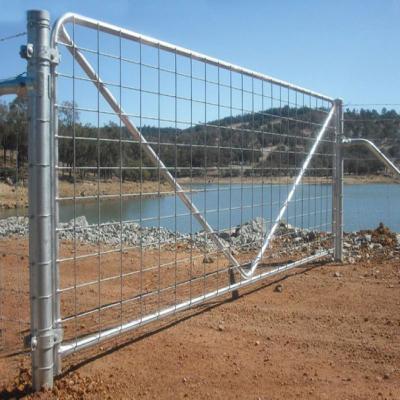 China Easily Assembled I / N / V Stay Galvanized Iron Field Gate / Hot Sale Wire Mesh Farm Gate for sale