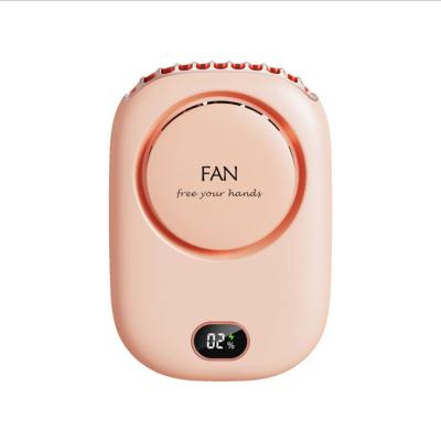 China 2022 New ABS Mini Air Cooling Usb Portable Portable Oval Neck Fan Mini Fan for sale