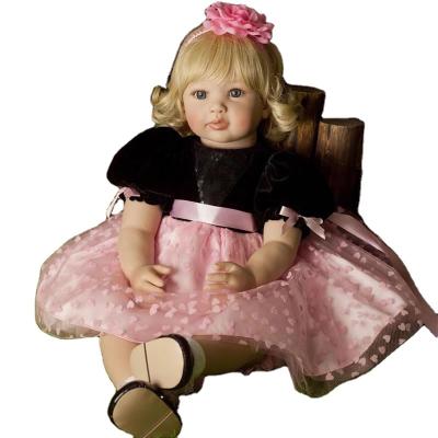 China Cartoon Toy 55cm Reborn Baby Girl Princess Reborn Vinyl Doll Toddler Christmas Brinquedos Gifts for sale