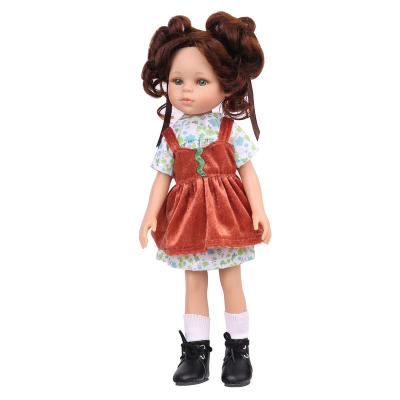 China Changeable Dress 14 Inch Queen Girl Doll Full Vinyl Girl Doll Handmade American Reborn Toys Princess Baby Dolls Same for sale