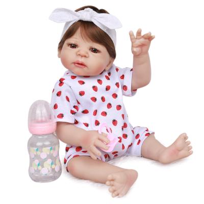 China 18 Inch Full Body Silicone Handmade Baby - Doll Bebe Reborn Girl Doll Toys Get Wet Giraffe Dolls Vinyl Soft Body for sale