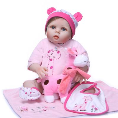 China Handmade reborn baby girl - 22 inch full silicone bonecas reborn doll for sale