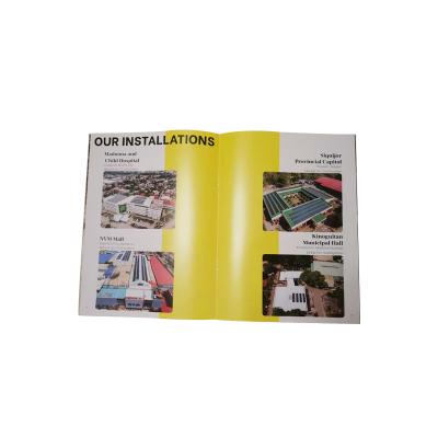 China Advertising Glossy Laminated A4 Booklet Printing Custom Design 36 Pages With Saddle Stitching for sale