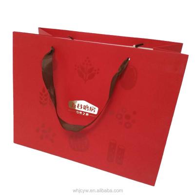 China Factory Direct Selling Card Paper Handle Bags Grocery Bag Color Gift Popular Durable White Luxury Paper Bag for sale