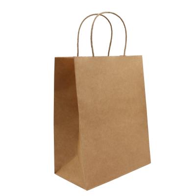 China Boutique Recyclable Custom Bags Shopping Paper Bag With Logo Printed Brown Paper Handle Kraft Bag for sale