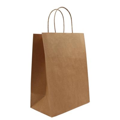 China Factory Wholesale Brown Craft Recycled Packaging Materials Paper Gift Packaging Bags With Handle For Shopping Garment for sale