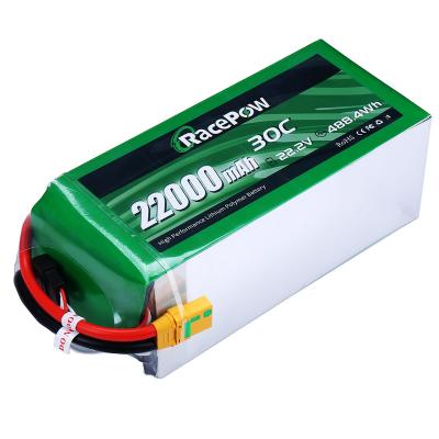 China New Design Drone 2022 Factory Price Agriculture OEM 16000mAh 6S 22.2V 25C 30C Drone Spray Battery With XT90S AS150 Connector for sale