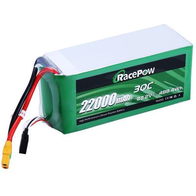 China Agriculture Drone Racepow 6S 22000mah 30C Sprayer Drone Lipo Battery UAV Lithium Ion Batteries 22.2V for sale