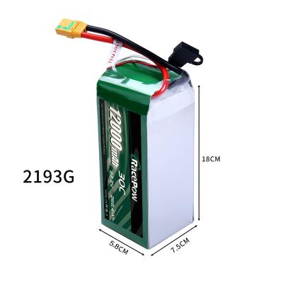 China Drone UAV RacePow lipo battery 22000mah 16000mah 10000mah 8000mah 22.2V 6S 30C 25C 20C 15C 35C rc car battery agricultural spray packs for drone for sale