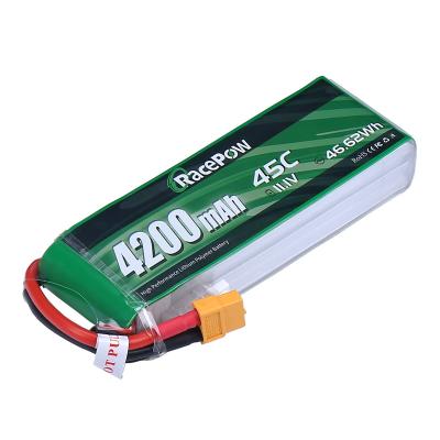 China RC Airplane Battery 4200mAh 45C 11.1V RC Airplane Helicopter Lipo Battery For Drone Toy Rechargeable Batteries Pack Quadcopter for sale