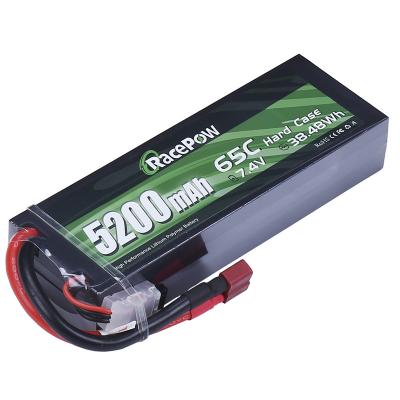 China RC Car Factory Wholesale RC Car Battery 5200mAh 7.4V 65C Lipo Batteries For Car Battery With Hard Case for sale