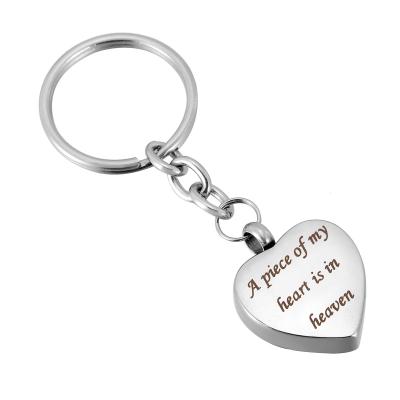 China New Design Stainless Steel Human Memorial Keepsake Jewelry Urn High Polished Key Chain Ashes for sale