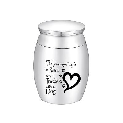 China skin-friendly & eco-friendly stainless steel Mini Cremation Urns for ashes keepsake human urn for ashes heart paws for sale