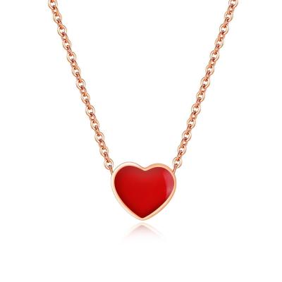 China Nickel Free Heart Pendant Necklace For Women Necklace Accessories Cute Women Necklace Ready To Ship for sale