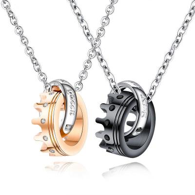 China skin-friendly & eco-friendly wholesale fashion jewelry stainless steel couples necklace for sale