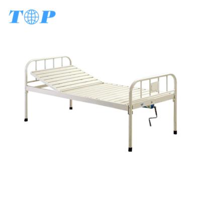 China TOP-M1077 Hospital Bed Manual Good Quality Steel Single Crank Medical Hospital Bed For Sale for sale