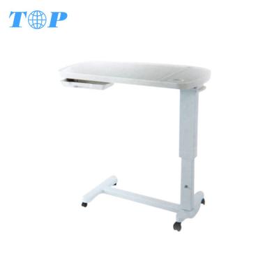 China High Quality XF6882 Metal Over Bed Rolling Table On Wheels, Hospital Side Table for sale