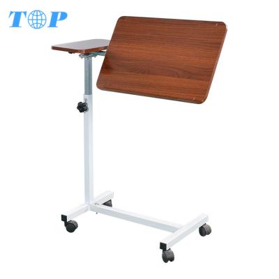 China Adjustable Style Tray Bed Table , Adjustable Bedside Hospital Table TOP-M6002 Hospital Table With Wheels for sale