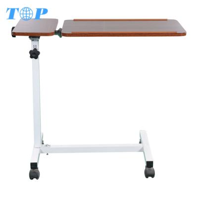 China Hospital Table TOP-M6002 Over Bed Table On Casters, Rolling Bed Tray Table, Bedside Eating Table for sale