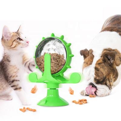 China Sustainable Dog Toys Funny Cat Windmill Turntable Toys Slow Food Leak Toys For Cats And Dogs for sale