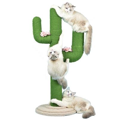 China Cat Tree Stock New Dropshipping Toy Cactus Scratch Post Viable Outdoor Frame for sale