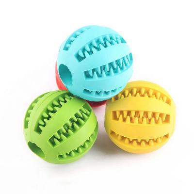 China Toothbrush Watermelon Pet Eco Dog Ball Pet Treat Ball Toy Durable Hard Rubber Rolling Training Molar Balls for sale