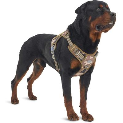 China Viable Adjustable Nylon Dog Collar and Leash Set Strong Wear Resistant Military Dog Tactical Harness for sale