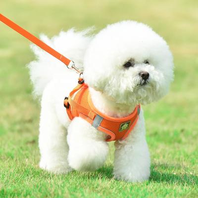 China Sustainable Pet Supplies Wholesale Custom Breathable Mesh Solid Pet Reflective Dog Harness for sale