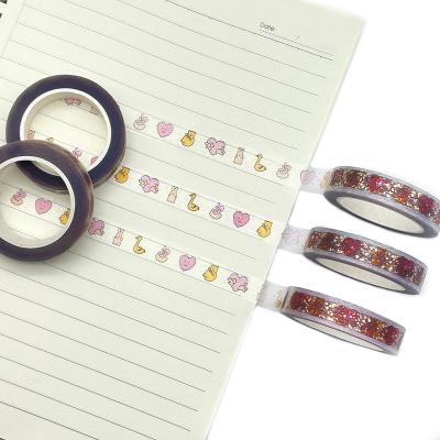 China Chinese Style Waterproof Paper School Packing Gifts Lichamp Stationery Scrapbook Gold Foil Washi Masking Tape for sale