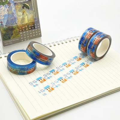 China Waterproof Overlap Office Stationery Custom Printed Rose Gold Decorative Wide Petal Flower Foil Washi Tape Rolls for sale