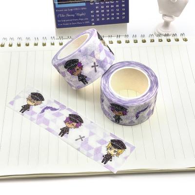 China Waterproof Custom Design Your Own Decoration Rose Gold Foil Washi Tape Adhesive Stickers for sale