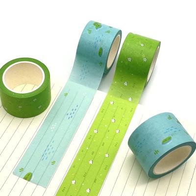 China New Design Waterproof Decorative Colorful Craft Cute Custom Printed Packing Washi Tape for sale