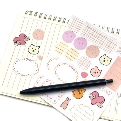 China Waterproof Custom High Quality Die Cut Stickers Label Kawaii Monthly Planner Uses Stickers for sale