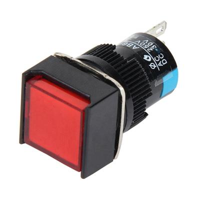 China 5 Pin Led Cap Square Self-Return 16mm Push Button Switch AL6-M AB6-M AL6-M/AB6-M for sale