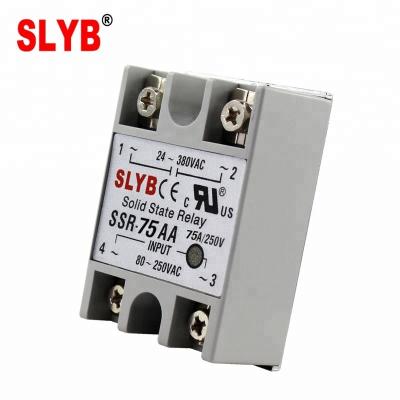 China Fotek Epoxy Type Single Phase Solid State Relay SSR 75DA-H 3-32VDC Input To 90-480VAC Output Liushi Electronic Instrument Factory for sale